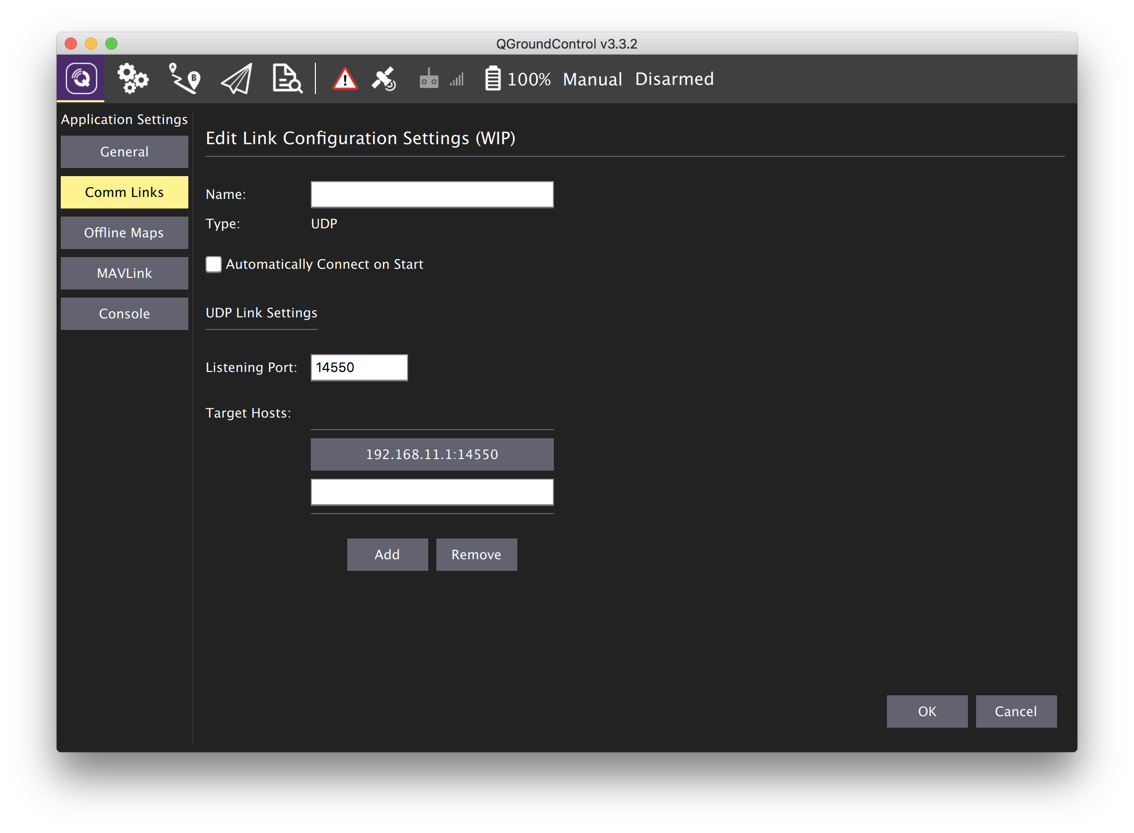 QGroundControl UDP connection